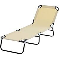 Outsunny Lounge Chair 84B-442CW Steel, Oxford Beige