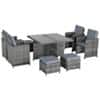 Outsunny Dining Set Grey 861-028GY