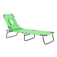 Outsunny Lounger 84B-002GN Steel, Oxford Green