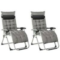 Outsunny Lounger 84B-536V70 Metal, Texteline, Polyester, PP Dark Grey