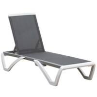 Outsunny Lounger 84B-595GY Aluminum, Plastic, Texteline Grey