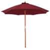 Outsunny Market Umbrella 84D-097WR Polyester, Hardwood, Glass Fibre Wine Red