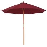 Outsunny Market Umbrella 84D-097WR Polyester, Hardwood, Glass Fibre Wine Red