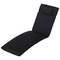 Outsunny Outdoor Seat Cushion 84B-304V01BK Polyester, Cotton Black