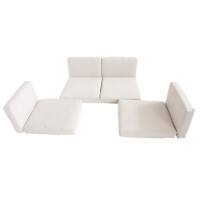 Outsunny Outdoor Seat Cushion Set 01-0378 Polyester Cream White