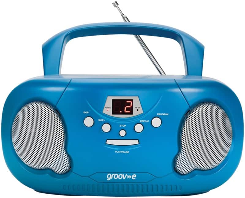 Groov-e Portable Cd Radio Boombox GVPS733/BE Blue