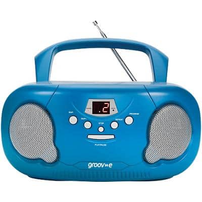 Groov-e Portable Cd Radio Boombox GVPS733/BE Blue