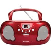 Groov-e Portable Cd Radio Boombox GVPS733/BE Red