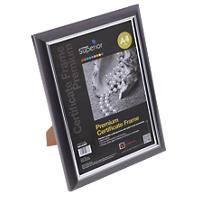 SECO A4 Deluxe Smoke Certificate Frame with Perspex Safety Glass Grey