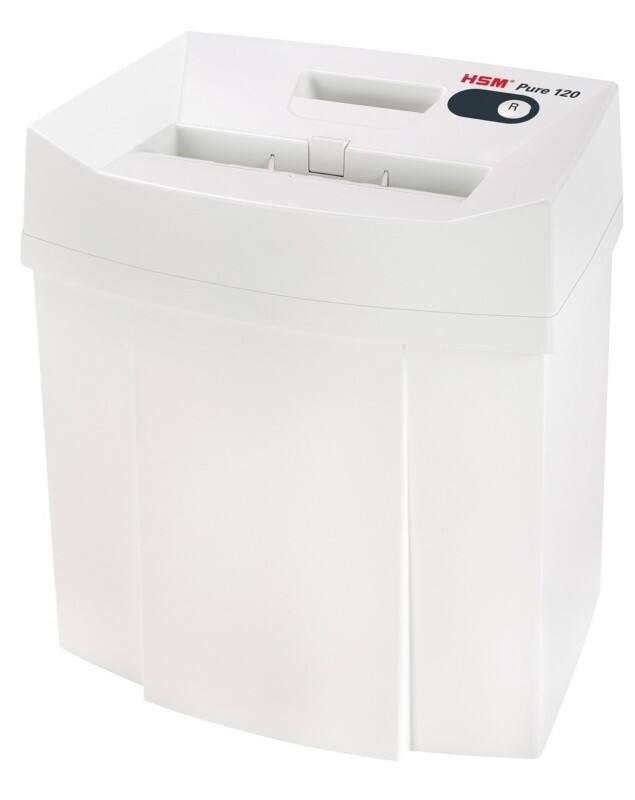 HSM Pure Shredder 12 Sheets Strip Cut Security Level P-2, T-2, E-2 20 L 120