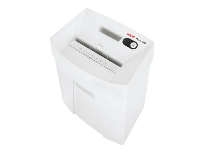 HSM Pure Shredder 7 Sheets Cross Cut Security Level P-4, T-4, E-3, F-1 20 L 220