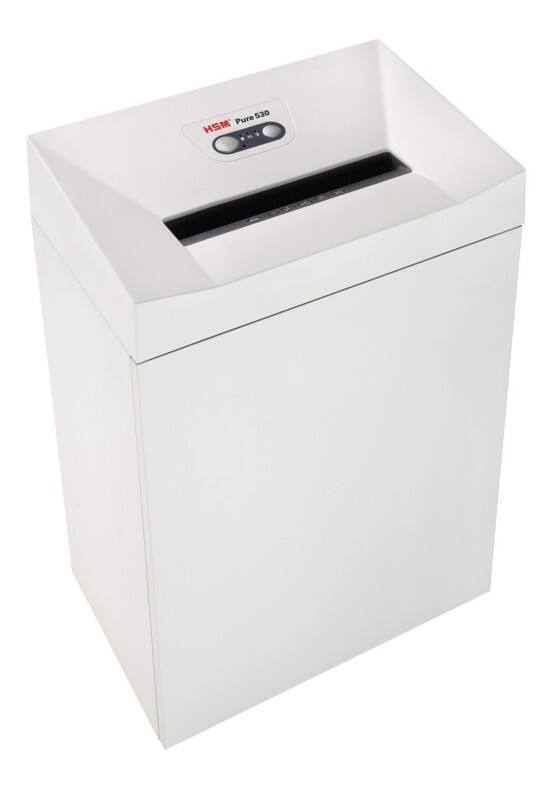 HSM Pure Shredder 21 Sheets Strip Cut Security Level P-2, O-2, T-2, E-2 80 L 530