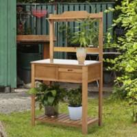 Outsunny Garden Table Garden  Wood, Metal 800 x 420 x 1420 mm
