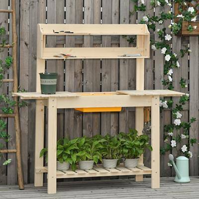 Outsunny Garden Table Garden  Wood, Plastic 1000 x 400 x 1400 mm