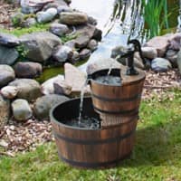 Outsunny Garden Fountain Brown  44.5 x 44.5 x 44.5 cm