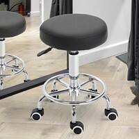 Vinsetto Round Leather Salon Working Beautician Stool Black
