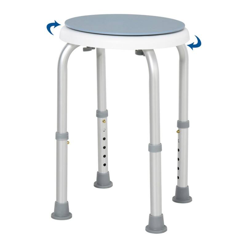 HOMCOM Shower Stool Plastic Blue 33 x 330 x 530 mm