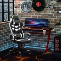 Vinsetto Racing Gaming Chair with Lumbar Support, Headrest, Gamer Office Chair, Black White