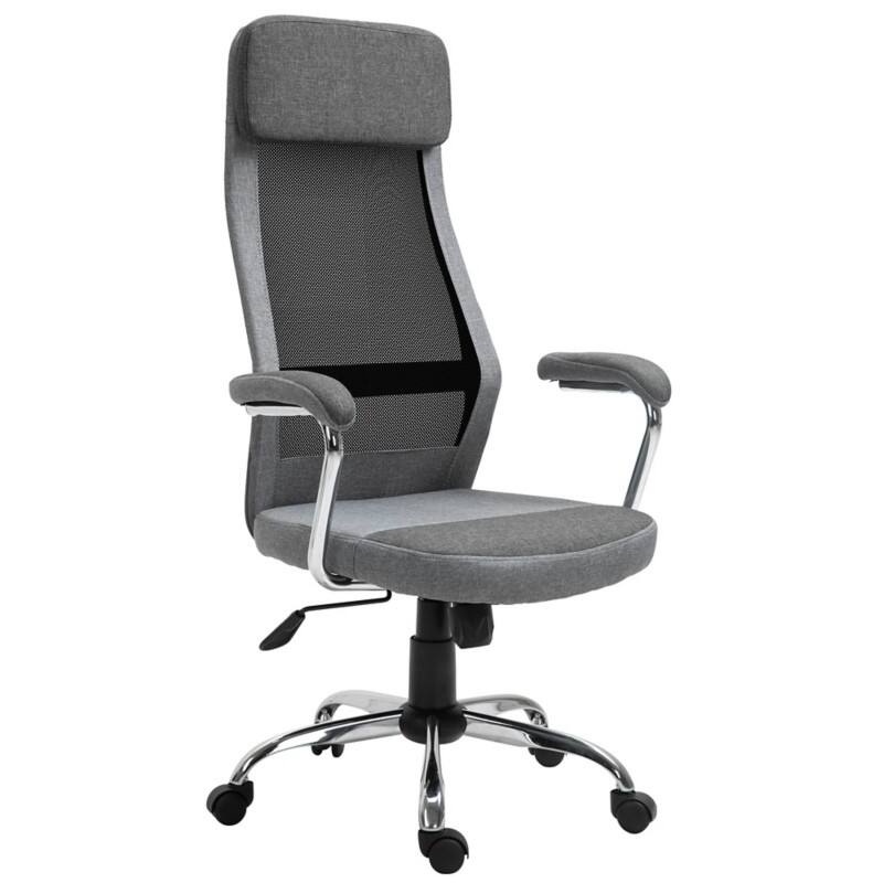 Vinsetto Office Chair Mesh High Back Swivel Task PC Desk Chair for Home with  Arm, Grey