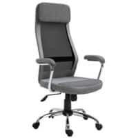 Vinsetto Office Chair Mesh High Back Swivel Task PC Desk Chair for Home with  Arm, Grey