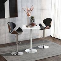 Homcom Square Height Adjustable Bar Table with Metal Base White 600 x 92 x 920 mm