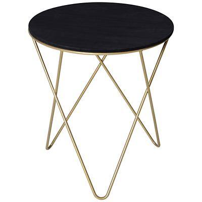 Homcom Round Coffee Table Black, Gold 430 x 48 x 480 mm