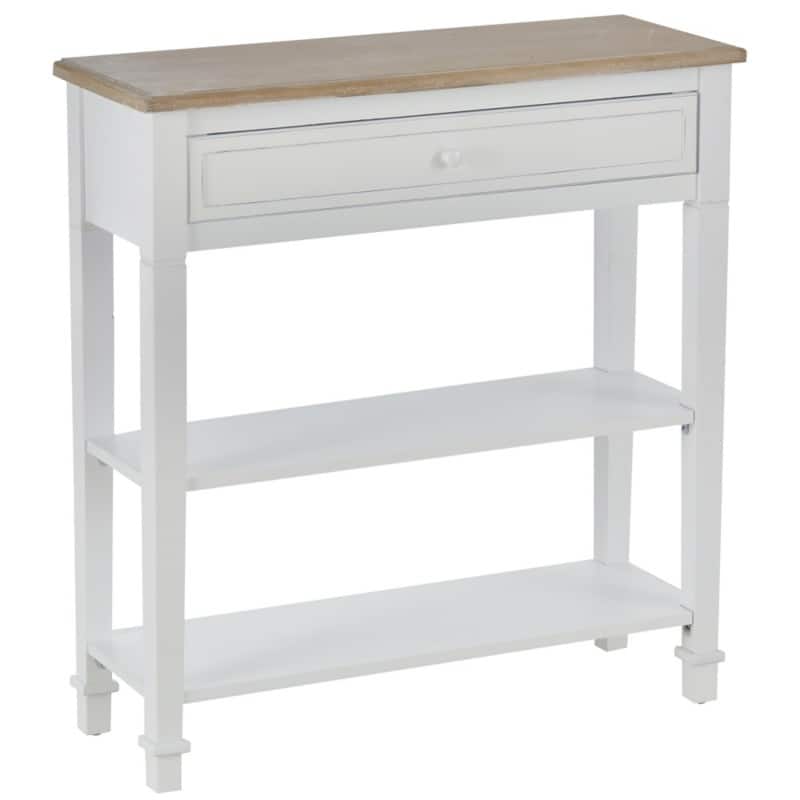 Homcom Retro Hallway Table with 2 Shelves 756 x 80.5 x 805 mm