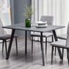 Homcom Dining Table with Metal Legs and Tabletop Dark Grey 1,200 x 76 x 760 mm