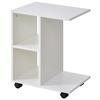 Homcom Freestanding Table with 2 Shelves White 450 x 58 x 580 mm