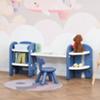 Homcom Kids Adjustable Table and Chair Set Blue 1,500 x 350 x 625 mm