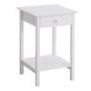 Homcom Table Cabinet with Drawer Multipurpose White 390 x 390 x 610 mm