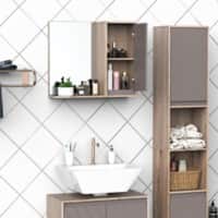 Homcom Wall Mounting Bathroom Cabinet and Mirror with shelf 49 x 57cm