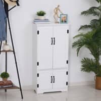 Homcom Modern Freestanding Storage with 2 Large Doors and 2 Small Doors