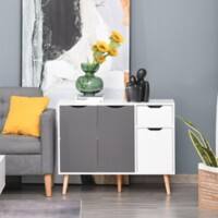 Homcom Storage Cabinet Sideboard with Drawer Grey