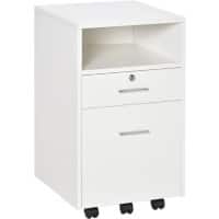 Vinsetto Cabinet 924-030WT 1 Drawer White 395 x 400 x 600 mm