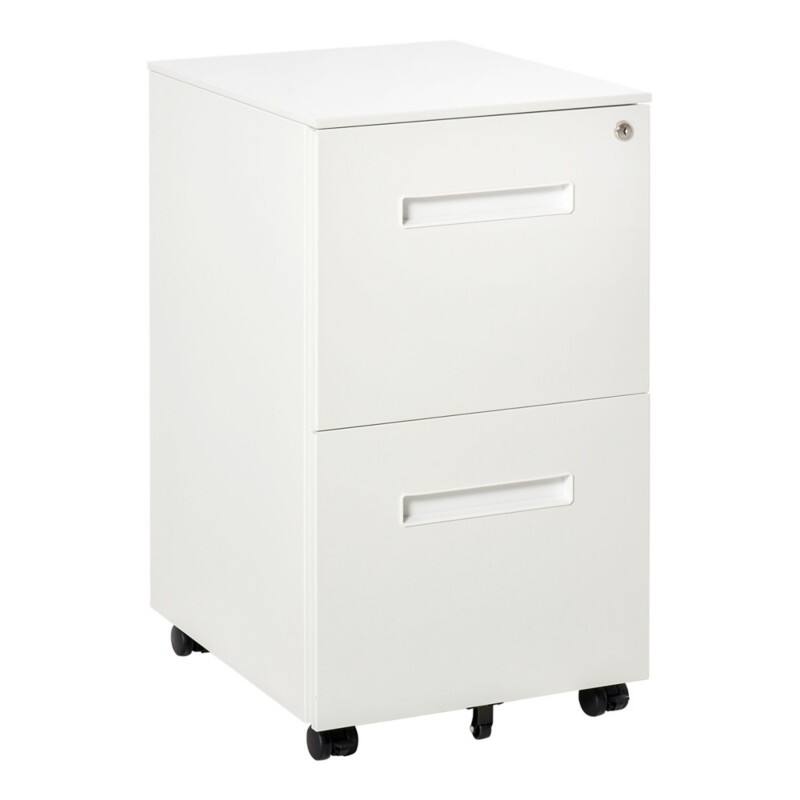 Vinsetto Mobile File Cabinet 924-032WT White 390 x 480 x 670 mm