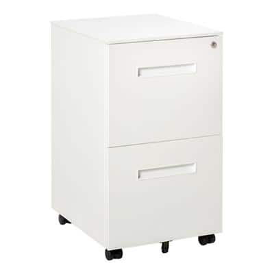Vinsetto Mobile File Cabinet Home Filing Furniture with Adjustable Partition, White