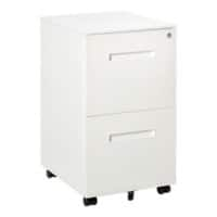 Vinsetto Mobile File Cabinet Home Filing Furniture with Adjustable Partition, White