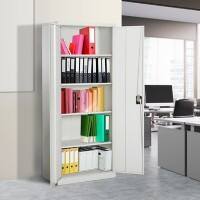 Vinsetto Filing Cabinet Storage Unit with 2 Doors and 5 Compartments Cream, White