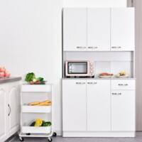 Homcom Free Standing Kitchen Cabinet with Adjustable Shelving Options