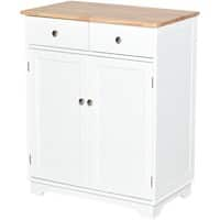 HOMCOM Cabinet 835-144 White 403 x 680 x 850 mm MDF Rubber Wood