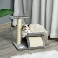 Pawhut Cat Tree Play Center Light Grey