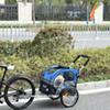 PawHut 2-in-1 Dog Bike Trailer Pet Cart Carrier Stroller for Bicycle  Blue