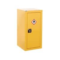 GPC Hazardous Substance Floor Cupboard Single Door with 1 Shelf Yellow 460 x 460 mm