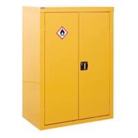 GPC Hazardous Substance Floor Cupboard Double Door with 2 Shelves Yellow 900 x 460 mm