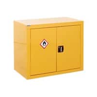 GPC Hazardous Substance Cupboard Double Door with 1 Shelf Yellow 900 x 460 mm