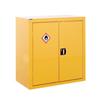 GPC Hazardous Substance Floor Cupboard Double Door with 1 Shelf Yellow 900 x 460 mm