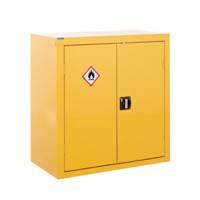 GPC Hazardous Substance Floor Cupboard Double Door with 1 Shelf Yellow 900 x 460 mm