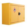 GPC Hazardous Substance Wall Cupboard Double Door with 1 Shelf Yellow 850 x 255 mm