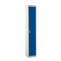 GPC Express Locker 1 Tier Grey Body Blue Doors 1800 x 300 x 450 mm